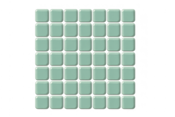 Green square tiles arranging grid pattern transparent