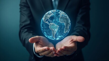 Global business international network connection technology innovation digital transformation worldwide communication future strategy