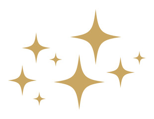 Sparkles Stars on White Background. Vector illustration