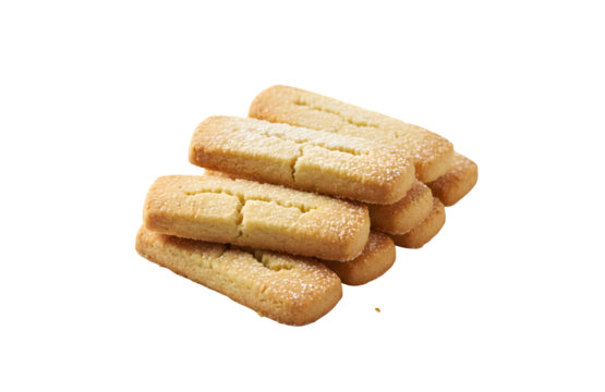 scrumptious shortbread fingers on a plain white background