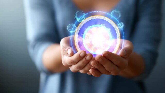 Close up of hands holding chakra illustration face not shown energy system education spiritual learning holistic health chakra knowledge metaphysical study wellness concept