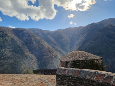 mountain landscape with blue sky