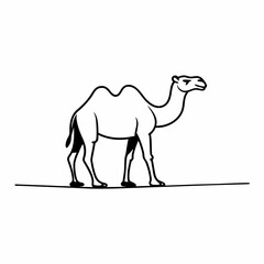Fototapeta premium Camel illustration isolated on