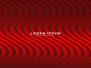 Abstract background of wavy lines in red color. Modern design for banner, card, web design, banner, certificate, etc.