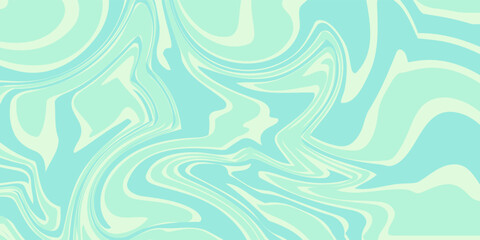Blue mint marble acrylic seamless pattern, water texture, watercolor marble background. 1970s trippy seamless pattern.
