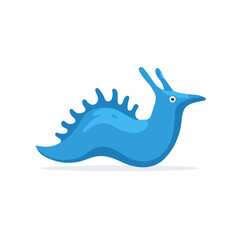 Sea Slug — flat 2D vector artwork created in a clean, modern, and minimal style on white background.
