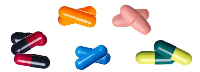 pile of pharmaceutical capsules showcasing treatment and healthcare and vitality and wellness, suggesting medical cures and drug production facilities now