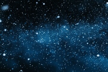 Naklejka premium Ethereal Snow Flurry Under a Celestial Sky with Sparkling Winter Crystals and Delicate Texture