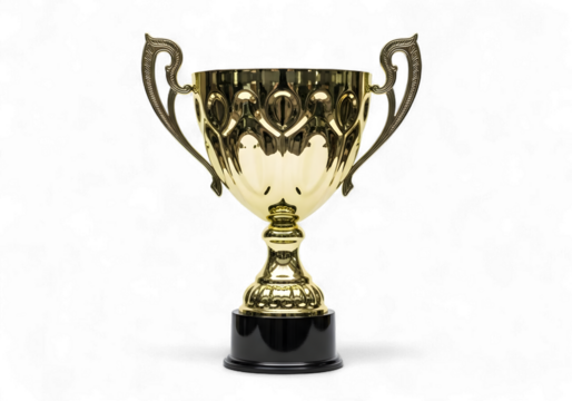 Stunning golden trophy symbolizing exceptional achievement and success, perfect for awards ceremonies or recognizing outstanding performance in any field