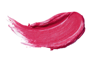 Glossy pink lipstick smear on black