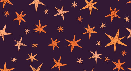 Whimsical Hand-Drawn Star Pattern A Celestial Delight for Your Creative Projects