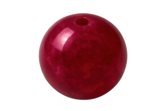Red glossy round bead for jewelry making - Powered by Adobe