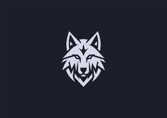 A geometric wolf head logo formed from sharp facets and structured line geometry, conveying strength, focus, and wilderness spirit, designed as a bold modern vector concept