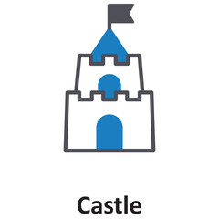 Obraz premium Castle Vector icon which can easily modify or edit