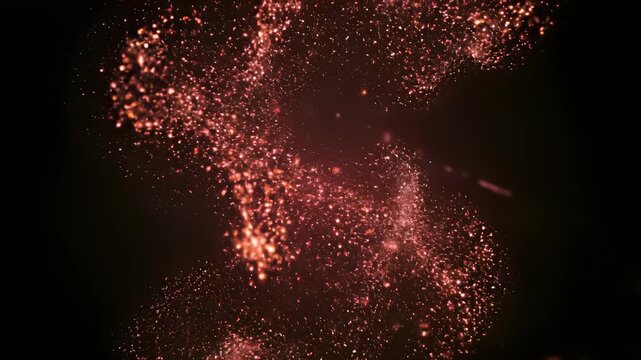 Vibrant fireworks exploding in a dark sky with a black background, featuring swirling patterns of red and white sparks that evoke dynamic energy and limitless possibilities.