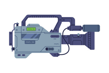 Camera as Retro Technique and Old Vintage Gadget Vector Illustration