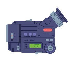 Camera as Retro Technique and Old Vintage Gadget Vector Illustration