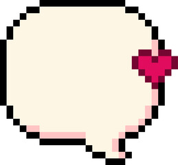 Fototapeta premium Pixel Art Speech Bubble