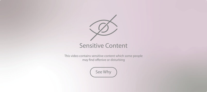Sensitive Content, Eye crossed icon vector symbol. hidden pictogram. hide password or information, blind view.