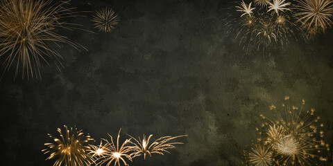 New year eve and Christmas holiday background with fireworks
