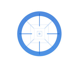 Blue scope clip art illustration