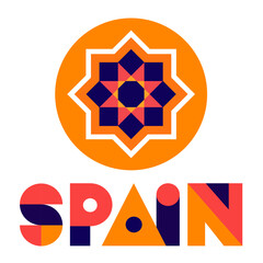 spanish color abstract geometric design