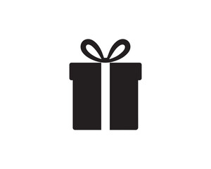 Christmas gift box icon silhouette vector design illustration