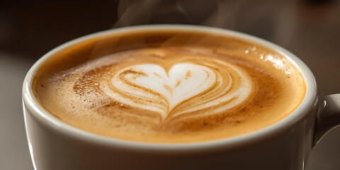Latte Art Heart Close-Up
