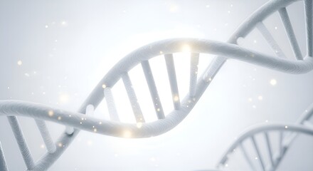 Minimalist DNA Helix Structure Isolated on White