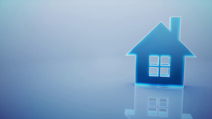 Conceptual 3D illustration of a real estate background