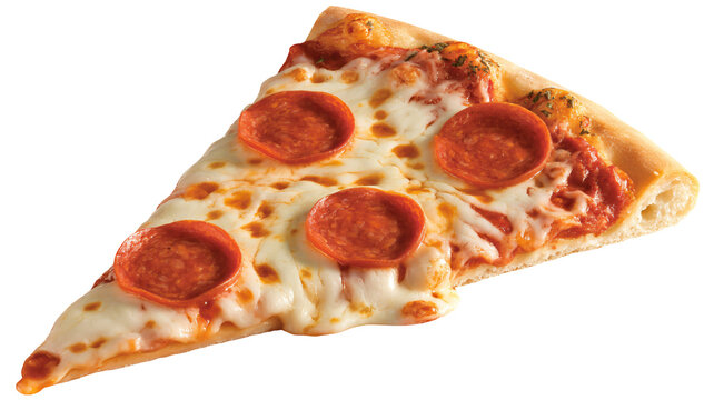 Delicious pepperoni pizza slice with melted mozzarella, perfect for food blogs, restaurant menus, and mouthwatering marketing campaigns that crave attention