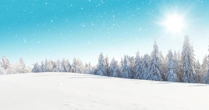 Snowflakes gently falling in slow motion create a peaceful and atmospheric winter scene. Ideal as a winter background or nature-themed visual for motion design and ambient video projects.