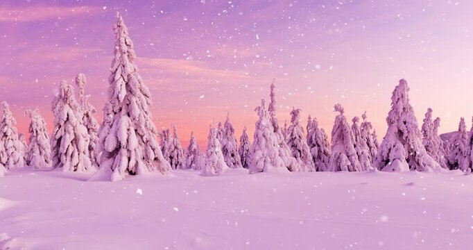 Snowflakes gently falling in slow motion create a peaceful and atmospheric winter scene. Ideal as a winter background or nature-themed visual for motion design and ambient video projects.
