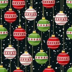 Festive Ornaments: A vibrant display of Christmas ornaments hangs against a background, creating a festive atmosphere.