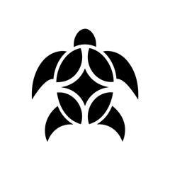 Elegant sea turtle icon symbolizing nature conservation and marine life preservation efforts design
