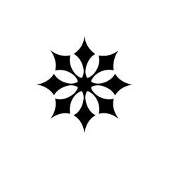 Elegant geometric floral design element for modern branding, logo, or pattern creation, scalable vector