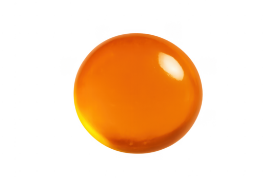 Oil drop liquid sphere on transparent background