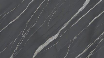 Obraz premium Dark gray quartz surface with dramatic silver glitter veining texture