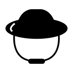 black man hat vector glyph icon illustration