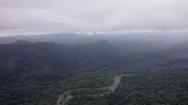 Pico C&atilde;o Grande, S&atilde;o Tom&eacute; &mdash; a dramatic volcanic plug rising from lush rainforest in Ob&ocirc; Natural Park, an iconic African landmark