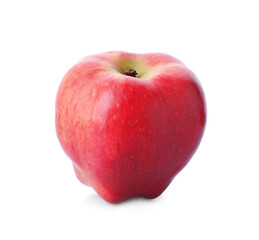 One fresh red apple isolated on white