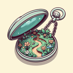 Miniature World in a Pocket Watch