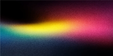 Abstract colorful rainbow background with bright light rays, dark space, motion lines, and glowing digital texture