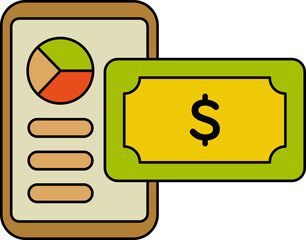 Financial Report and Dollar Illustration