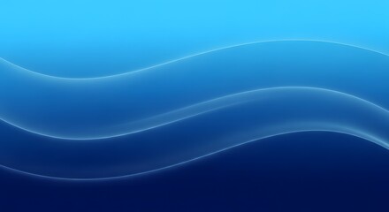 Fototapeta premium Dynamic blue wave pattern with smooth gradient and subtle light effects, ideal for modern design