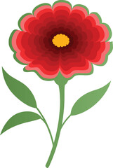 vector illustration of a red flower