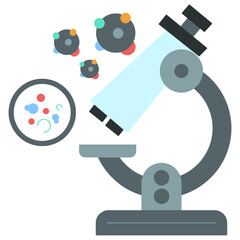 Microscope with Cells Icon