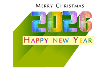 Happy new year 2026 vector illustration. For  New Year greeting card.