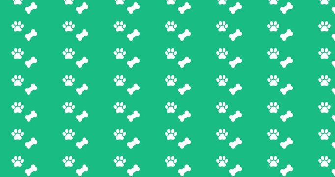 Dogs and paws pattern video