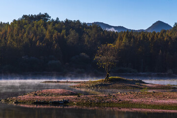 Scenic Views of Qishu Lake in Yi County, Huangshan City, Anhui Province, China